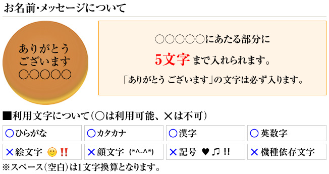 ありがとうございますの名入れどら焼き もじどら 3個入り 短納期 名入れ メッセージ入りお菓子の世田谷 文の菓 ふみのか