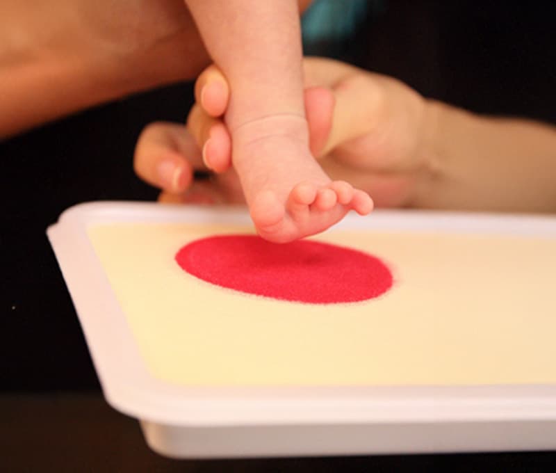 インクに足をつける