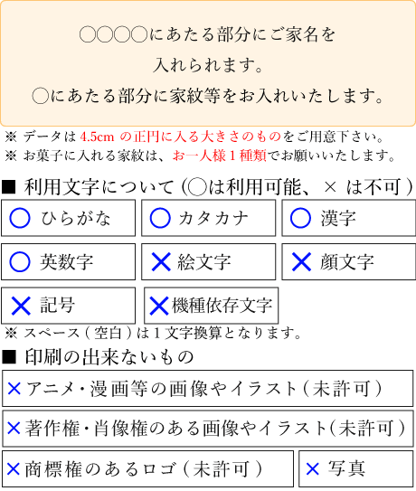 家紋入りカステラ(0.6号) 1本入り　短納期