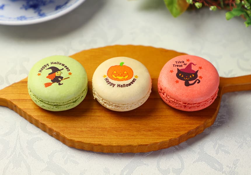 ハロウィン 彩りマカロン 3個入り 化粧箱 短納期