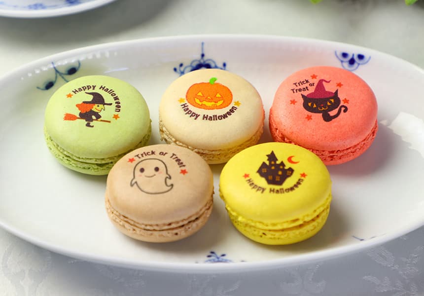 ハロウィン 彩りマカロン 10個入り 化粧箱 短納期