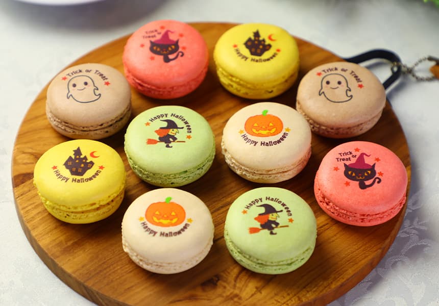 ハロウィン 彩りマカロン 10個入り 化粧箱 短納期