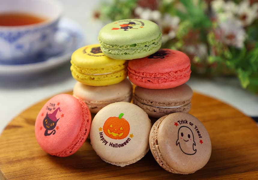 ハロウィン 彩りマカロン 10個入り 化粧箱 短納期
