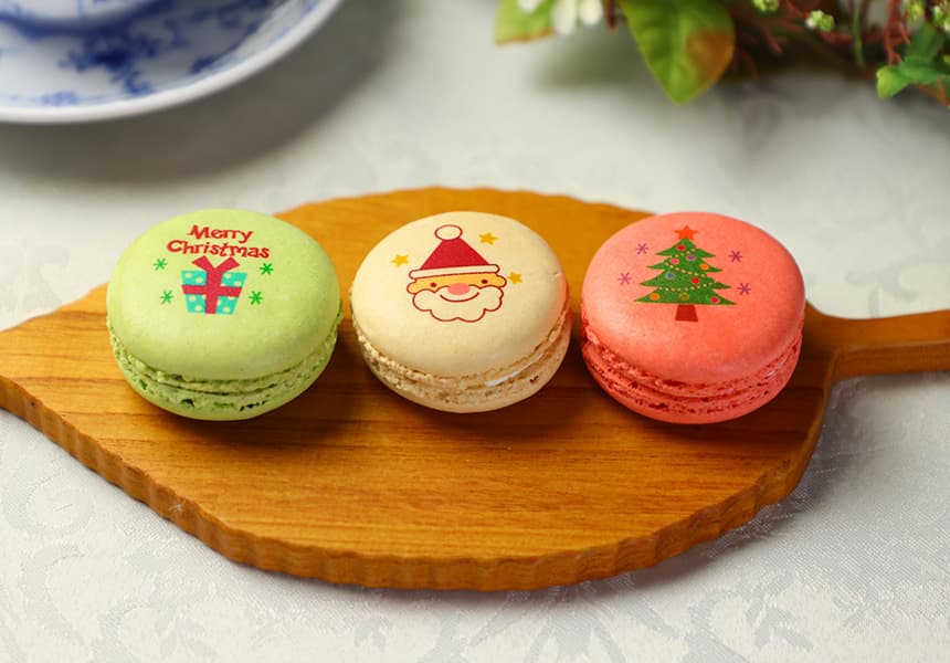 クリスマス マカロン 3個入り 化粧箱 短納期