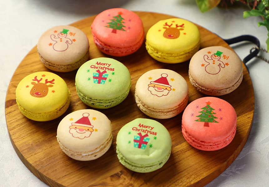 クリスマス マカロン 3個入り 化粧箱 短納期
