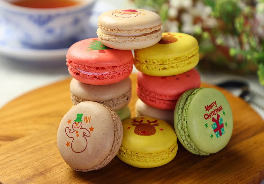 クリスマス マカロン 3個入り 化粧箱 短納期